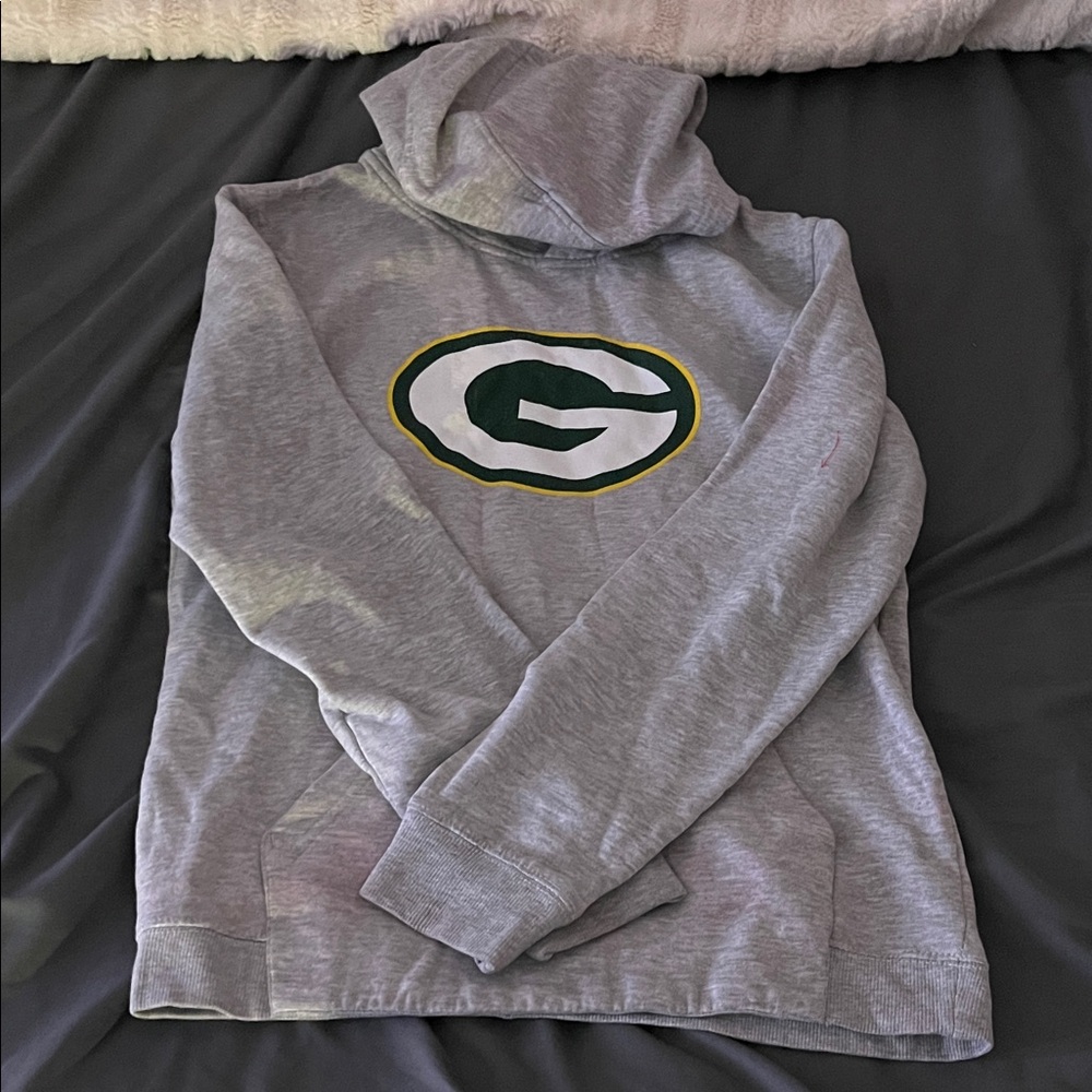 Gray Hoodie with Green Bay Logo